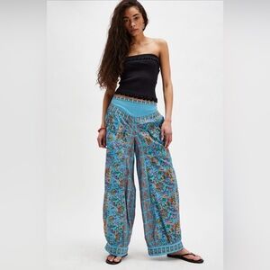 Free people laurel canyon pants turquoise